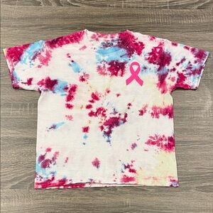 Geaux Pink Kids’ Tie-Dye T-Shirt - Yellow, Blue, and Pink